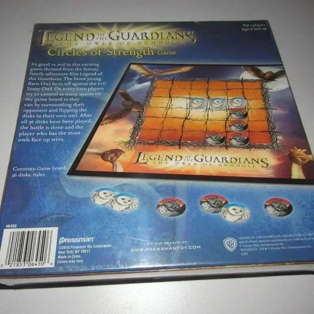 Pressman LEGEND OF THE GUARDIANS Circles of Strength Game/Age 8+/For 2 players
